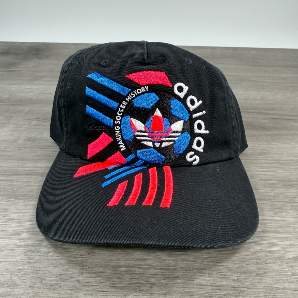 Adidas Retro 94 Snapback Hat Black Cap FIFA World Cup KE2823 Soccer